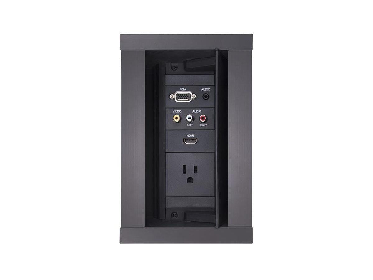 Amx, Hydraport bord-brønn, 6 Modul plasser, sort