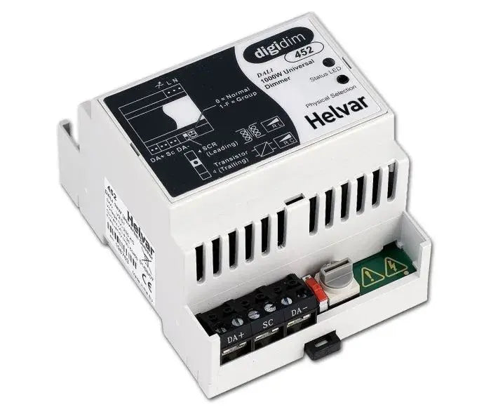 HELVAR Digidim 452, dimmer, 1000 VA, skinnemontering
