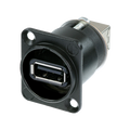 Neutrik NAUSB-W-B USB 2.0 chassis A-B Vendbar sort IP65
