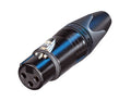 Neutrik XLR 3-pin F for kabel, sort