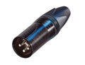 Neutrik XLR 3-pin M for kabel, sort