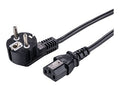 LinkIT strøm, CEE 7/7 - C13 - 2m Vinklet Schuko, hvit
