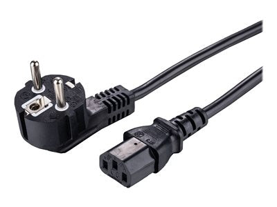 LinkIT strøm, CEE 7/7 - C13 - 2m Vinklet Schuko, hvit