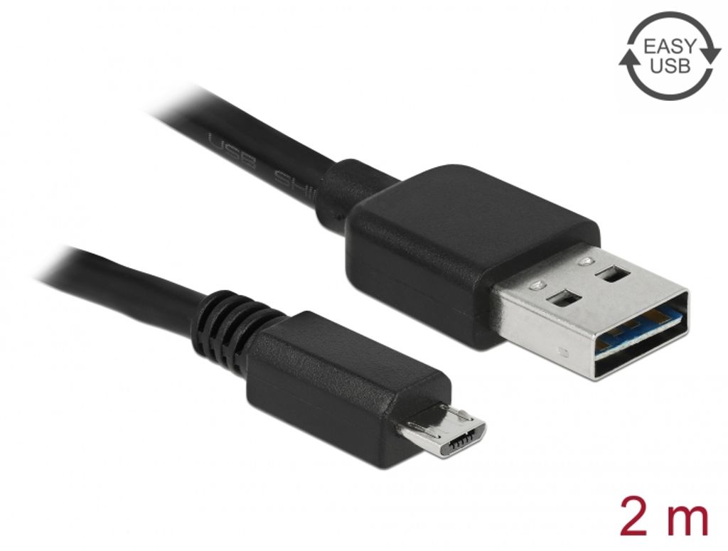 LinkIT USB 2.0, A - micro B, 1m, svart