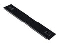 Lande 19 Blindplate Svart 2U, perforert 4 skruehull, Universal,