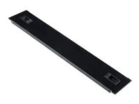 Lande 19 Blindplate Svart 2U, perforert 4 skruehull, Universal,