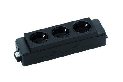 EVOline® Express 3x stikk sort Wieland GST18 inn/ut