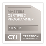 Crestron Technical Institute-badge: Masters Certified Programmer, nivå Silver