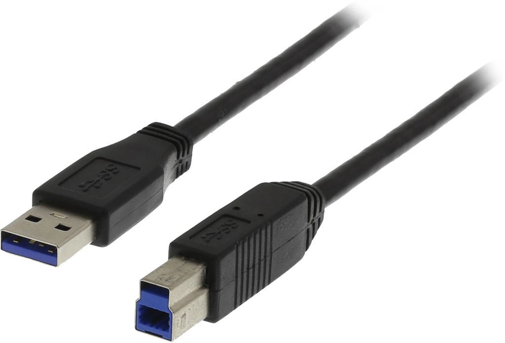 LinkIT USB 3.0, A-B, 3,0 m, svart