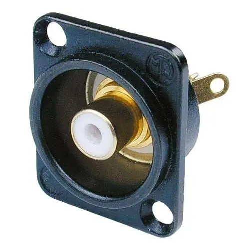 Neutrik phono ch. hvit isolert