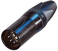 Neutrik XLR 5-pin M for kabel, sort