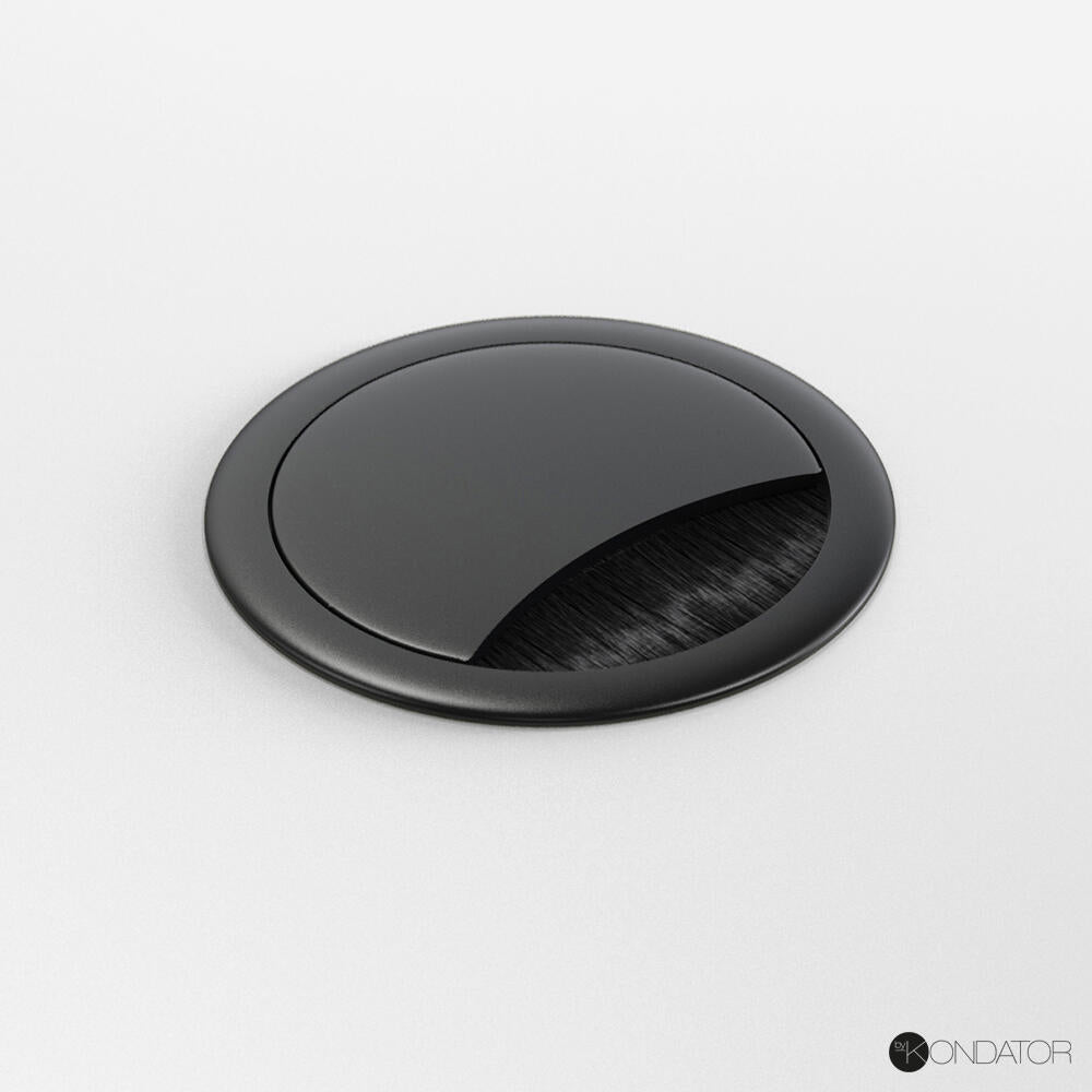 Kondator Bordgjennomføring Ø60mm Med Støvbørste Sort