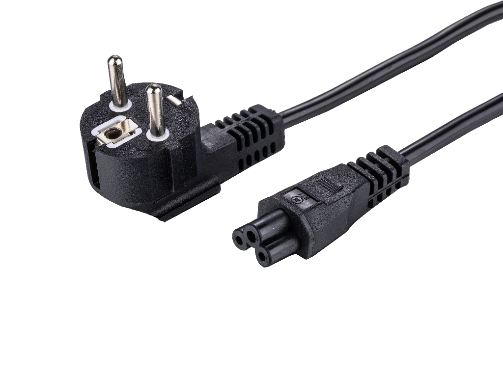 LinkIT strøm CEE 7/7 til C5, 5 m Vinklet CEE 7/7