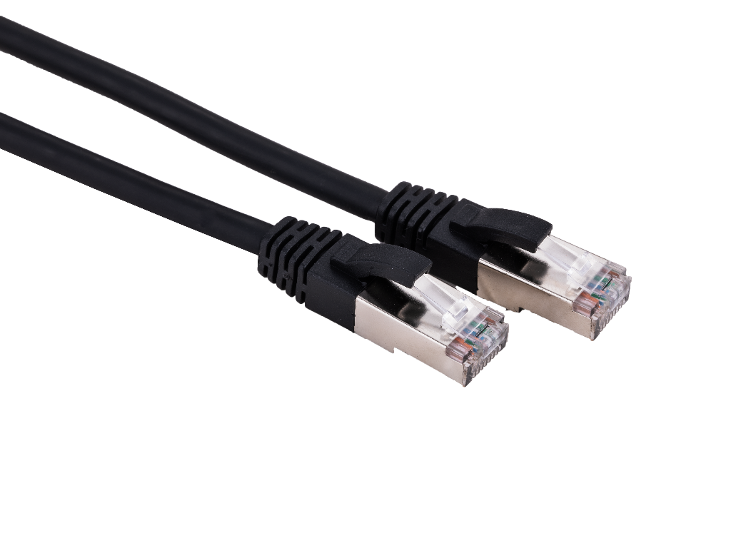 LinkIT S/FTP Patch Cat.6a svart 10,0m LSZH Snagless