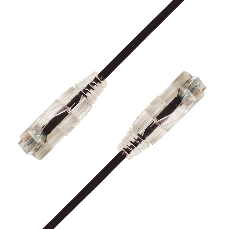 LinkIT U/UTP Slim Cat.6a Svart 3 m Patch LSZH AWG28/7, Snagless 3,6mm