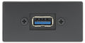 EXTRON One USB A Female to USB B Female on 10 Pigtail Flex55 Plate