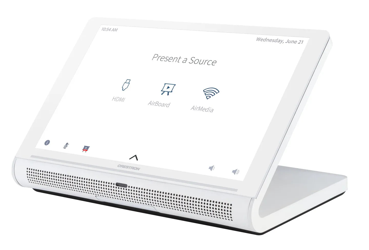 CRESTRON 10.1 in. Tabletop Touch Screen, White Smooth